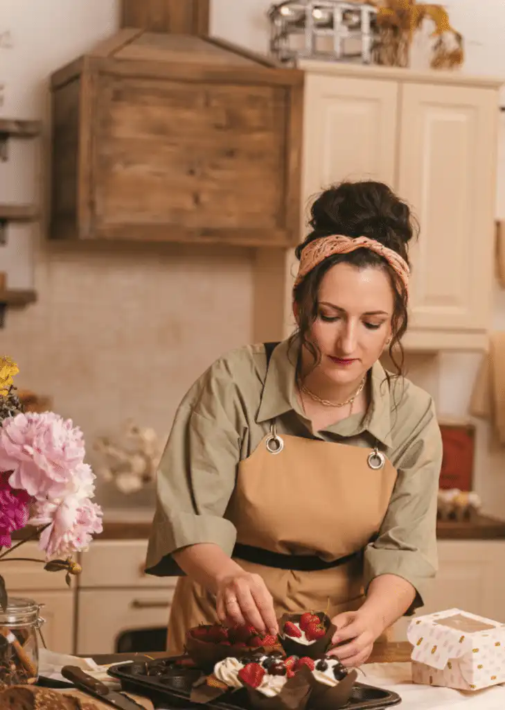 Chef Martha cooking a one-pot meal on the stovetop in a modern kitchen