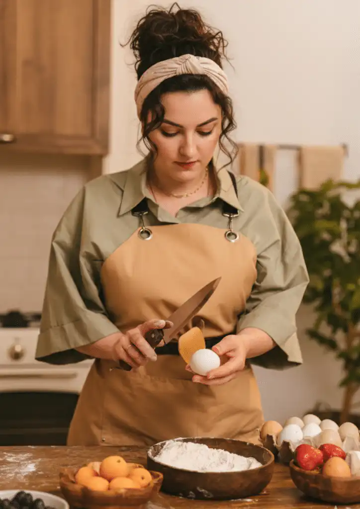 Chef Martha smiling in a bright home kitchen while preparing a Quick Yummy Recipe