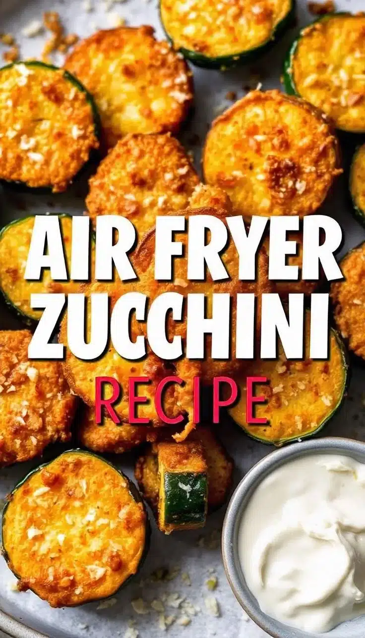 Air Fryer Fried Zucchini 1 Crispy air fryer fried zucchini served as a healthy snack