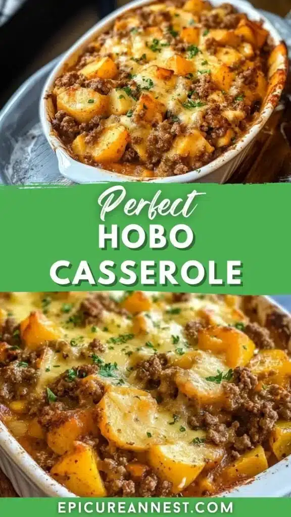 Deliciously prepared Hobo Casserole served in a skillet