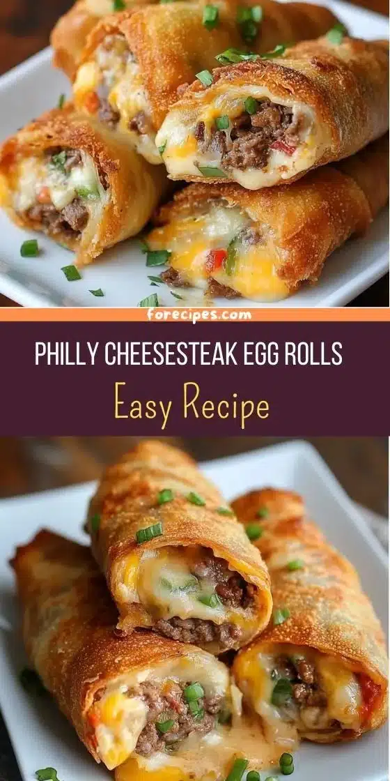 Philly Cheesesteak Egg Rolls 1 Philly cheesesteak egg rolls served with dipping sauce