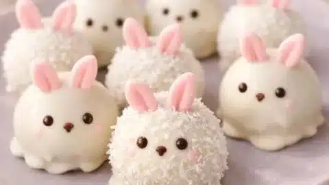Delicious Bunny Oreo Balls decorated for Easter celebration