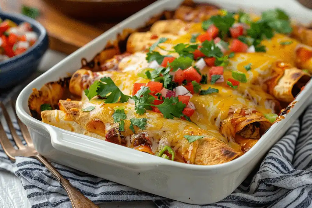 Easy Healthy Chicken Enchiladas - High Protein Comfort Dinner