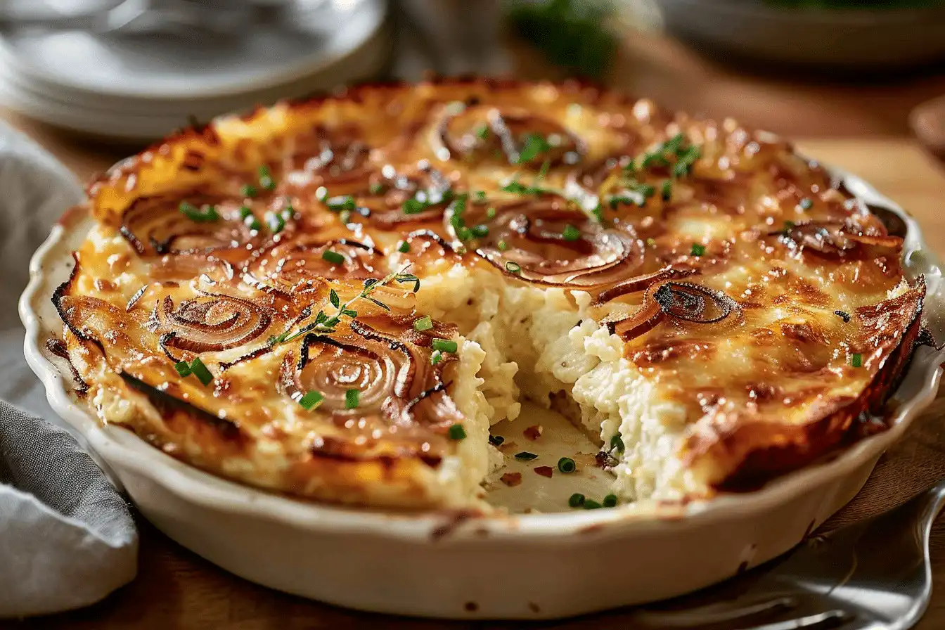 High-Protein Cottage Cheese and Onion Bake Recipe