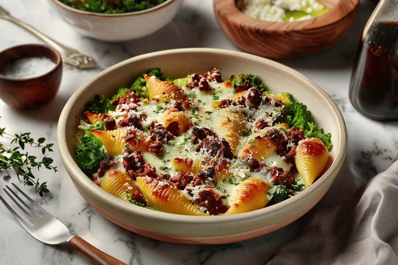 Cheesy Beef and Ricotta Stuffed Shells - Easy Baked Dinner
