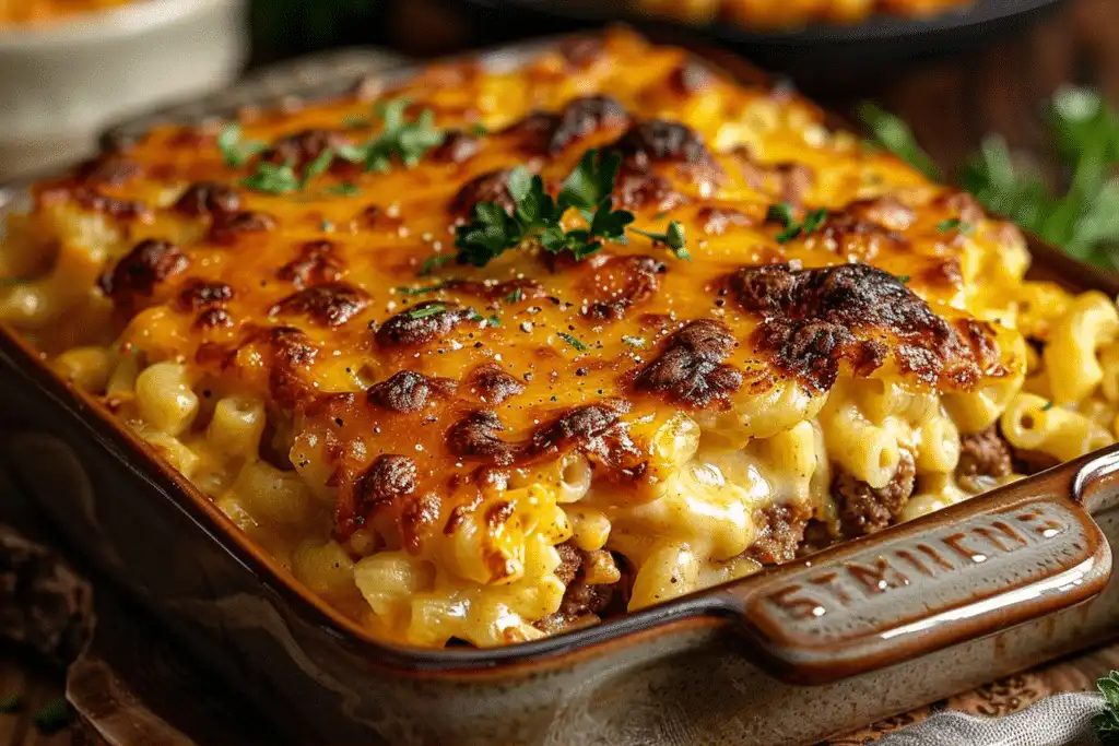 Easy Mac and Cheese Meatloaf Bake | Family Comfort Dinner