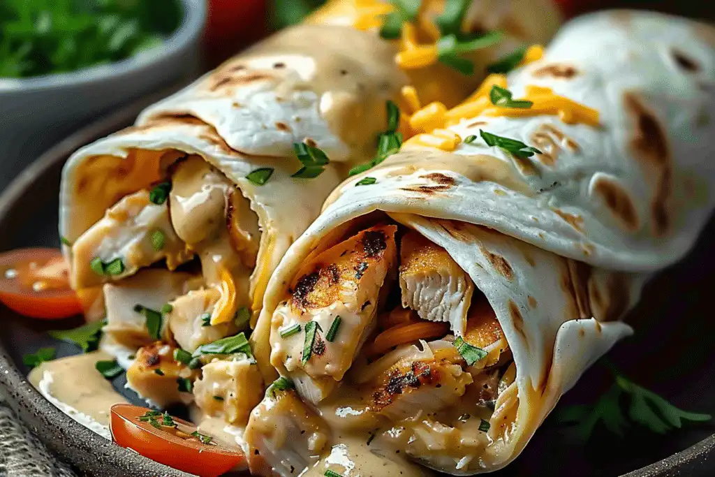 Cheesy Garlic Chicken Wraps |Easy Crispy Lunch Dinner Recipe