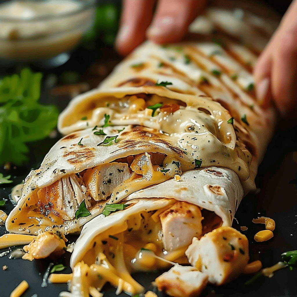 Cheesy Garlic Chicken Wraps |Easy Crispy Lunch Dinner Recipe 2 image 1779561086821