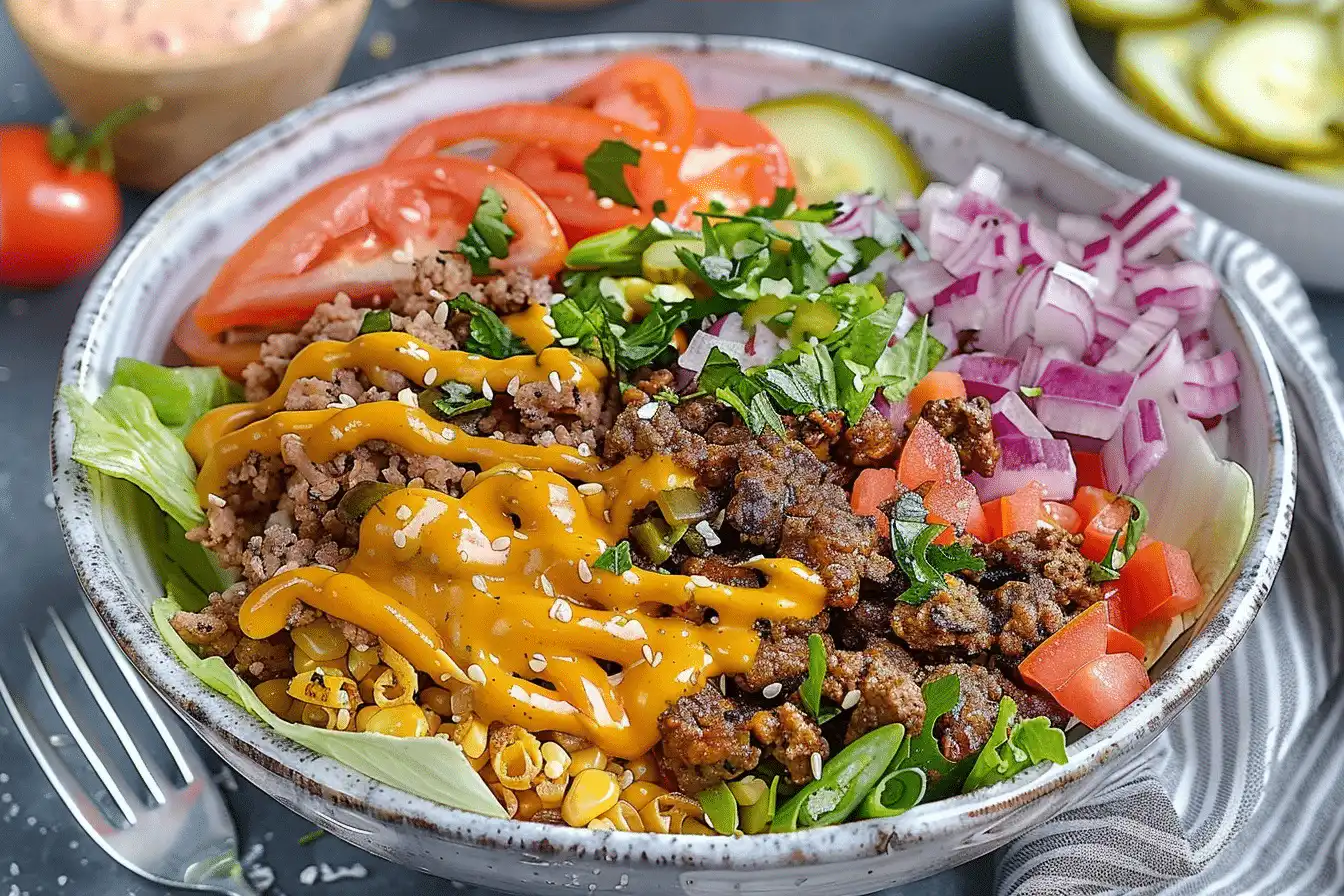 Easy Cheeseburger Bowls | Quick High Protein Dinner Recipe