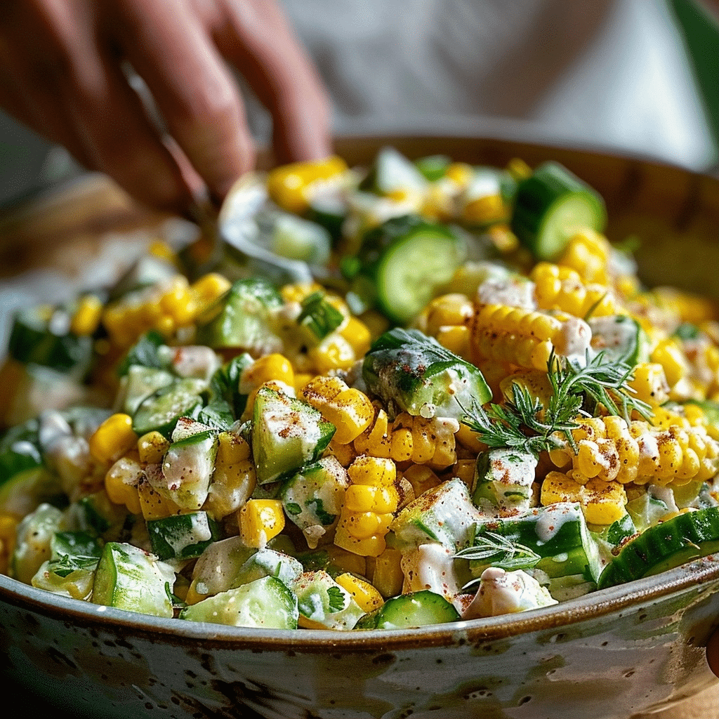 Easy Street Corn Cucumber Salad | Fresh Creamy BBQ Side Dish 2 image 1779561185139