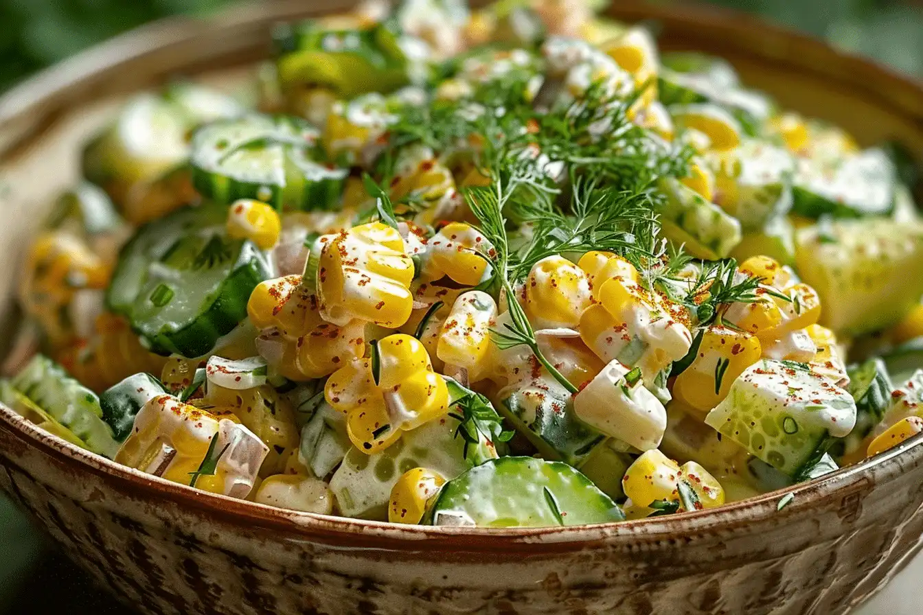 Street Corn Creamy Cucumber Salad Fresh Holiday Twist 1 Street Corn Creamy Cucumber Salad Fresh Holiday Twist