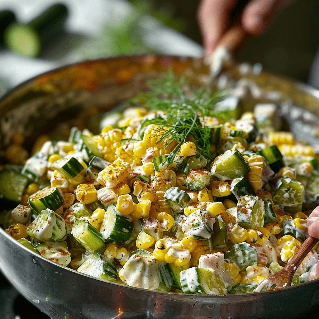 Street Corn Creamy Cucumber Salad Fresh Holiday Twist 2 image 1779668033226