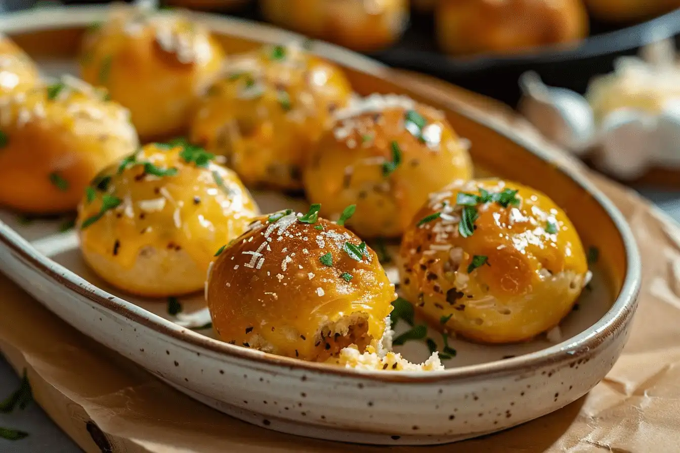 Garlic Parmesan Cheeseburger Bombs recipe