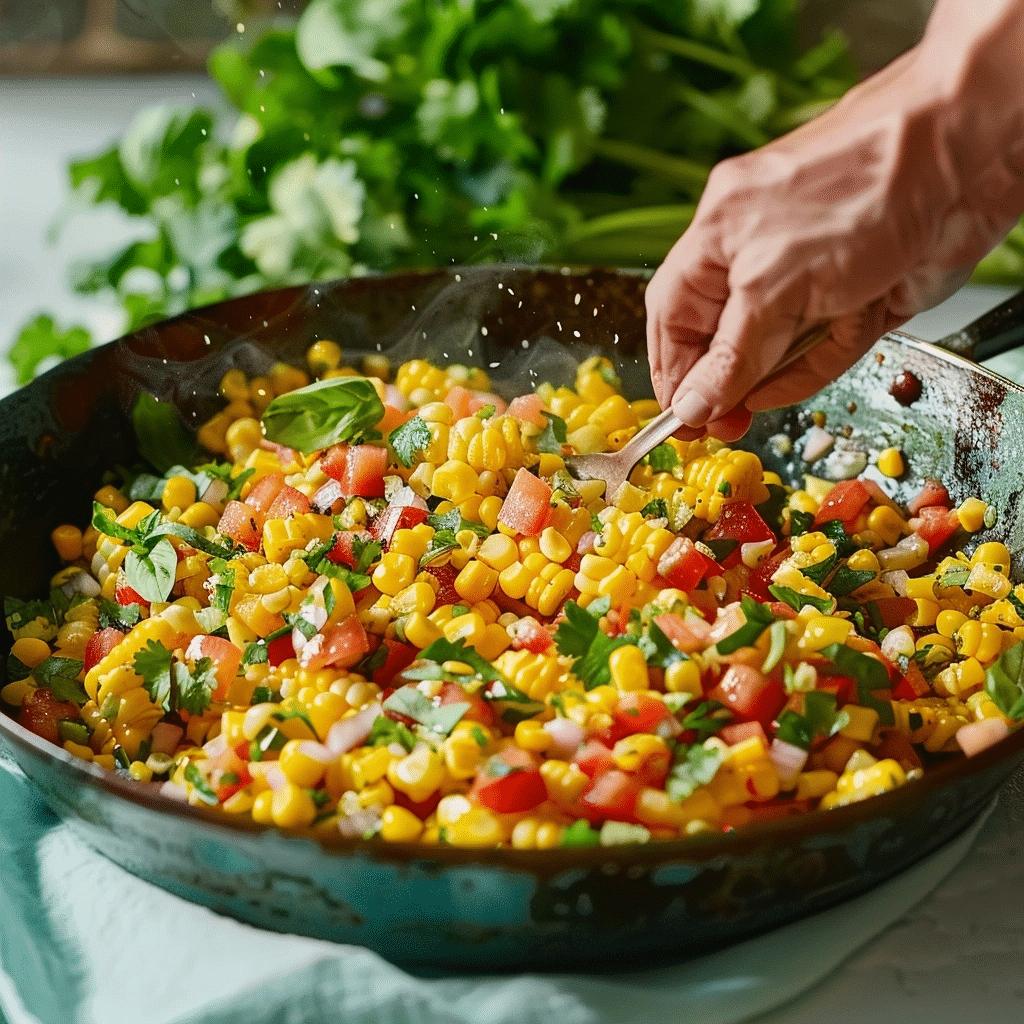 Summer Corn Salad with Tomato, Basil and Olive Oil 2 image 1780162878868