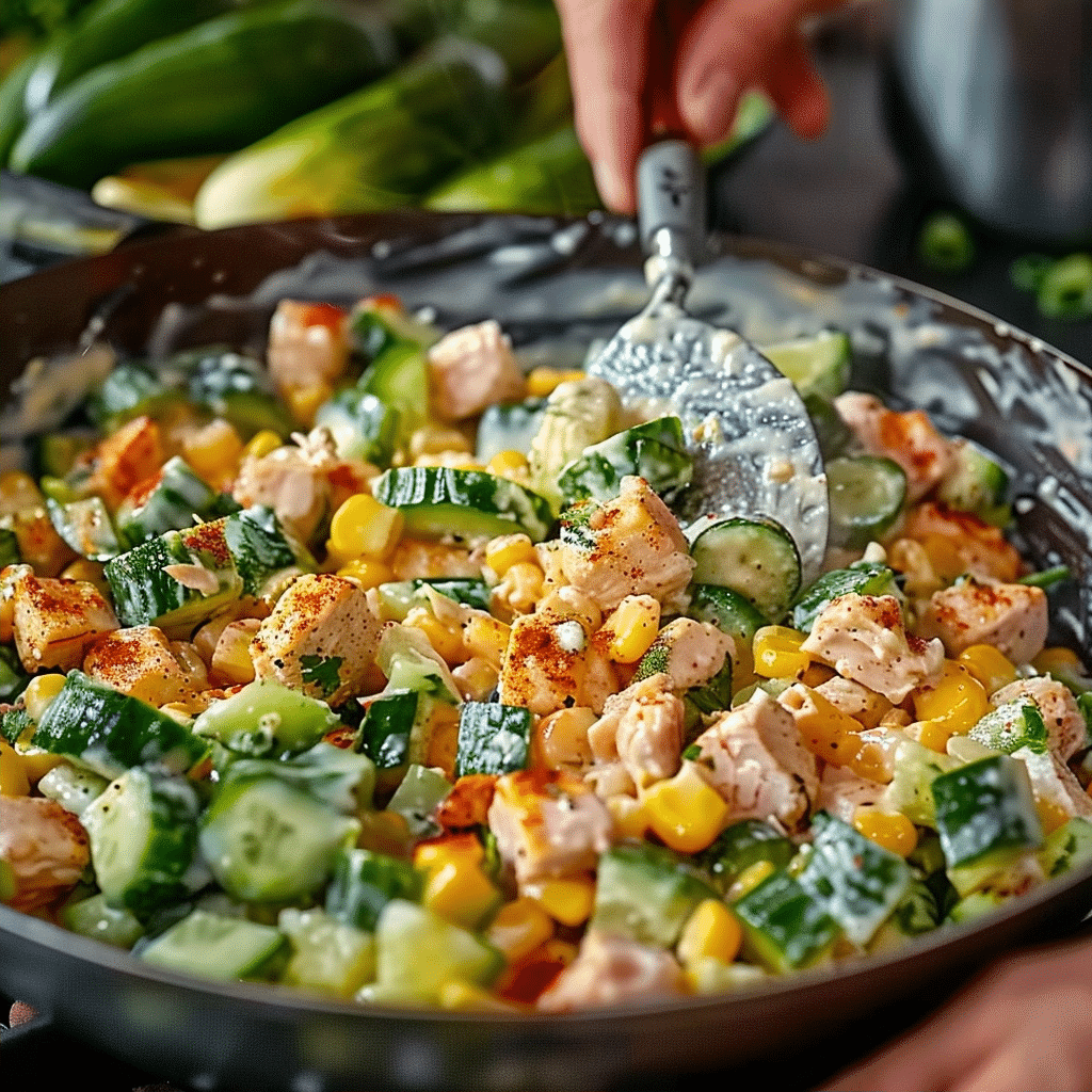 Street Corn Creamy Cucumber Chicken Salad for Picnics 3 image 1780226280963