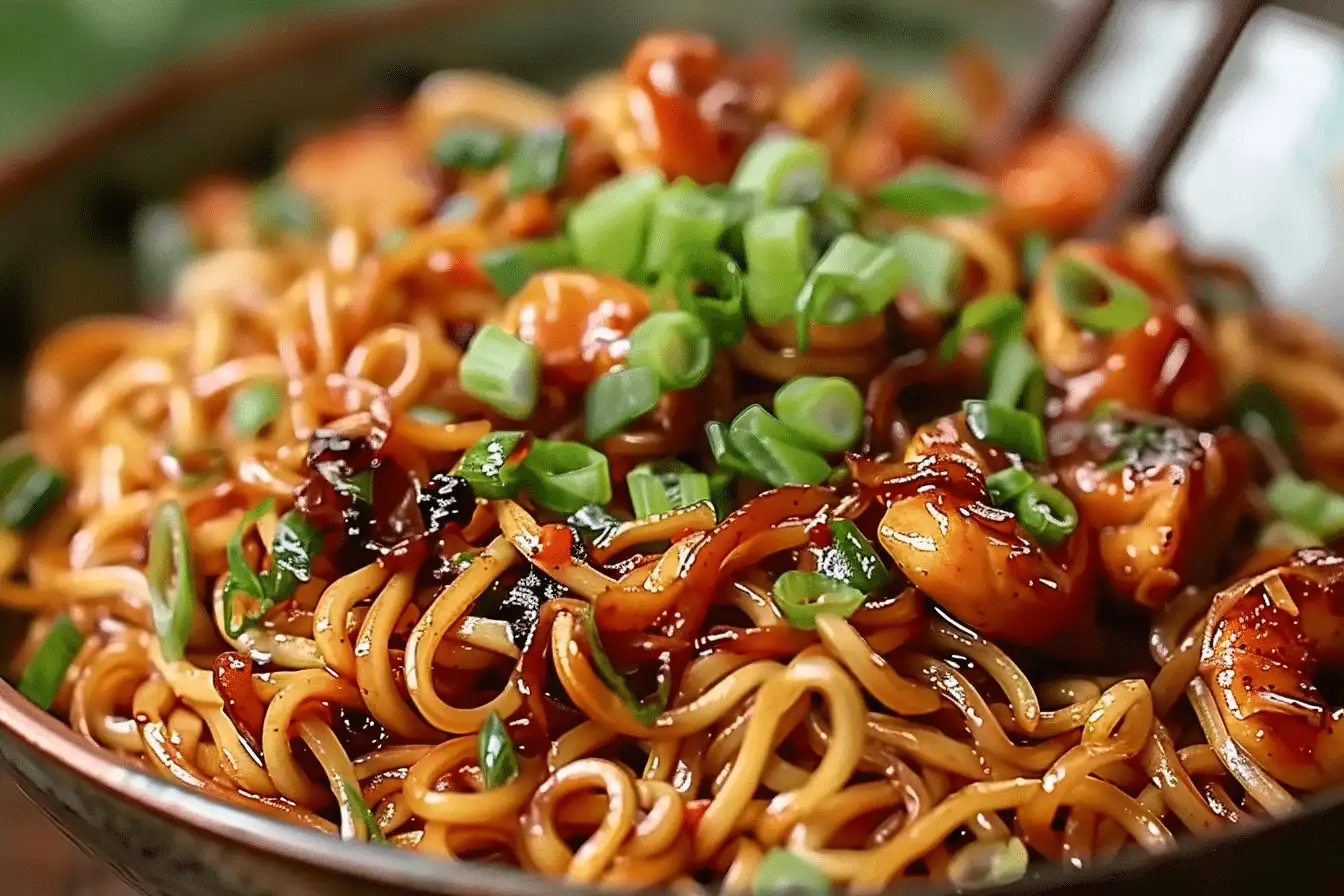 Sticky Garlic Chicken Noodles Recipe for Weeknight Dinners