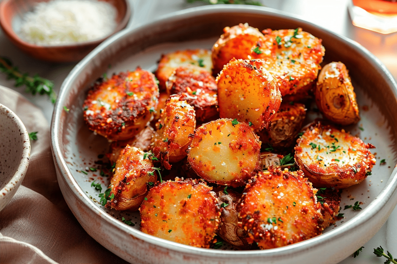 Parmesan Crusted Potatoes with Crispy Herb Butter 1 Parmesan Crusted Potatoes with Crispy Herb Butter