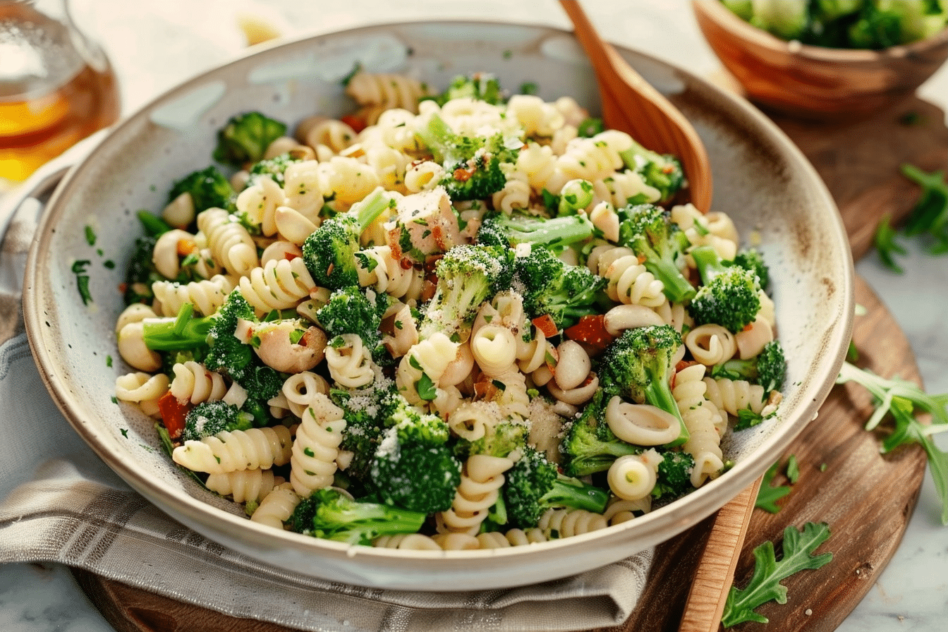 Broccoli Pasta Salad with Lemon Tahini Dressing and Pine Nuts 1 Broccoli Pasta Salad with Lemon Tahini Dressing and Pine Nuts