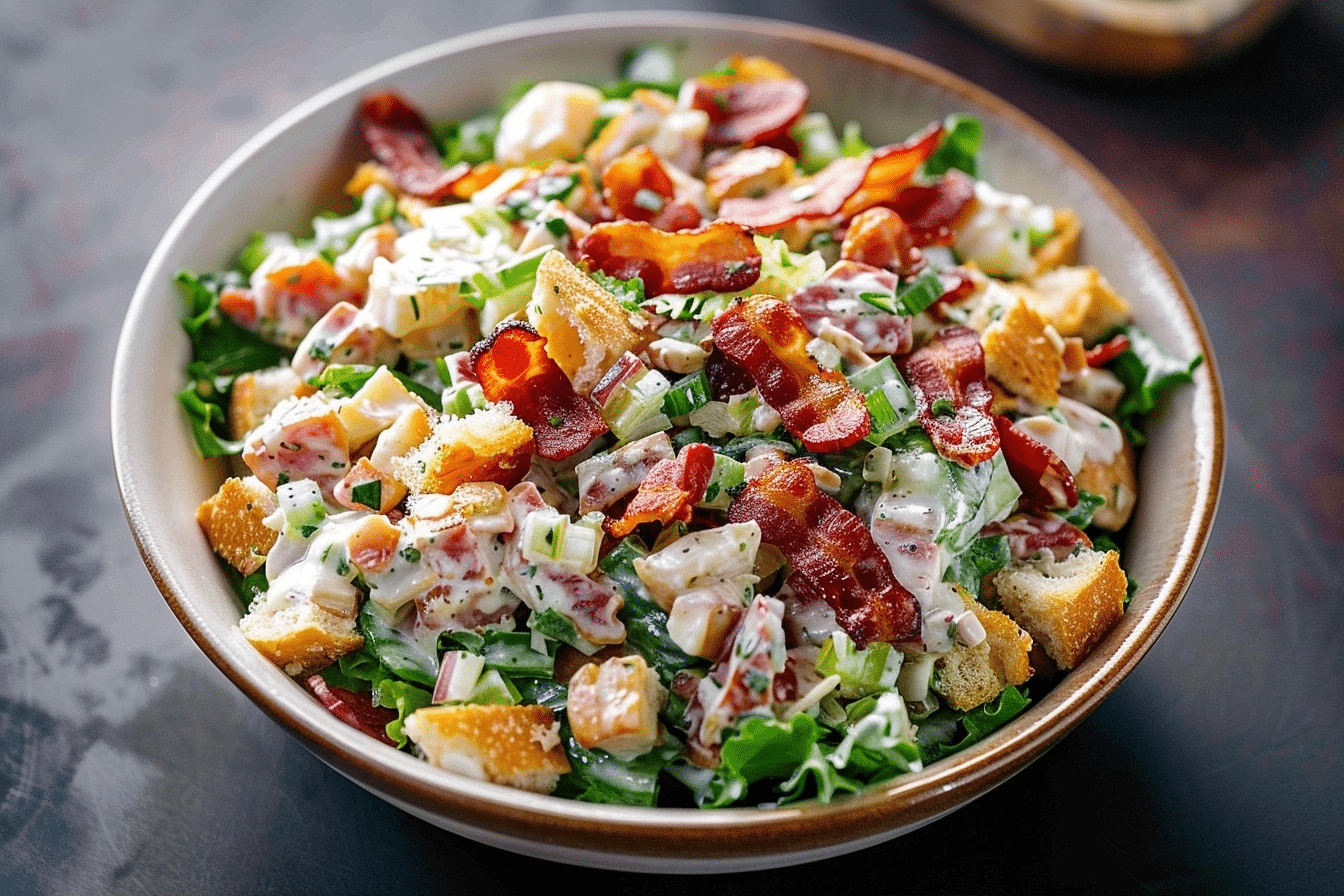 Bacon Ranch Chopped Salad with Turkey Bacon Twist Recipe