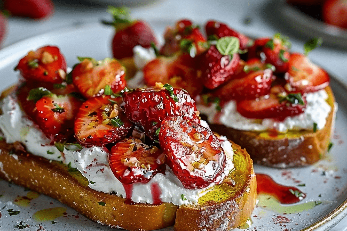 Roasted Strawberry Whipped Ricotta Toast for Spring Brunch 1 Roasted Strawberry Whipped Ricotta Toast for Spring Brunch