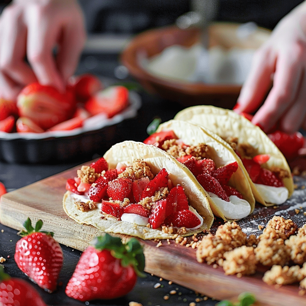 Strawberry Crunch Cheesecake Tacos 2 image 1780601771608