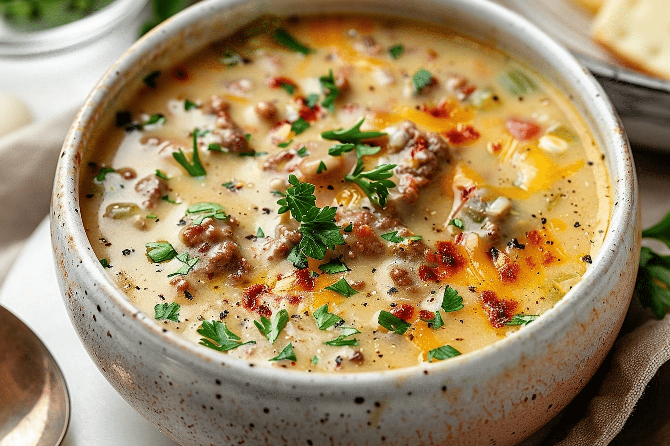 Cheeseburger Soup - Creamy Comfort Dinner for Weeknights 1 Cheeseburger Soup - Creamy Comfort Dinner for Weeknights