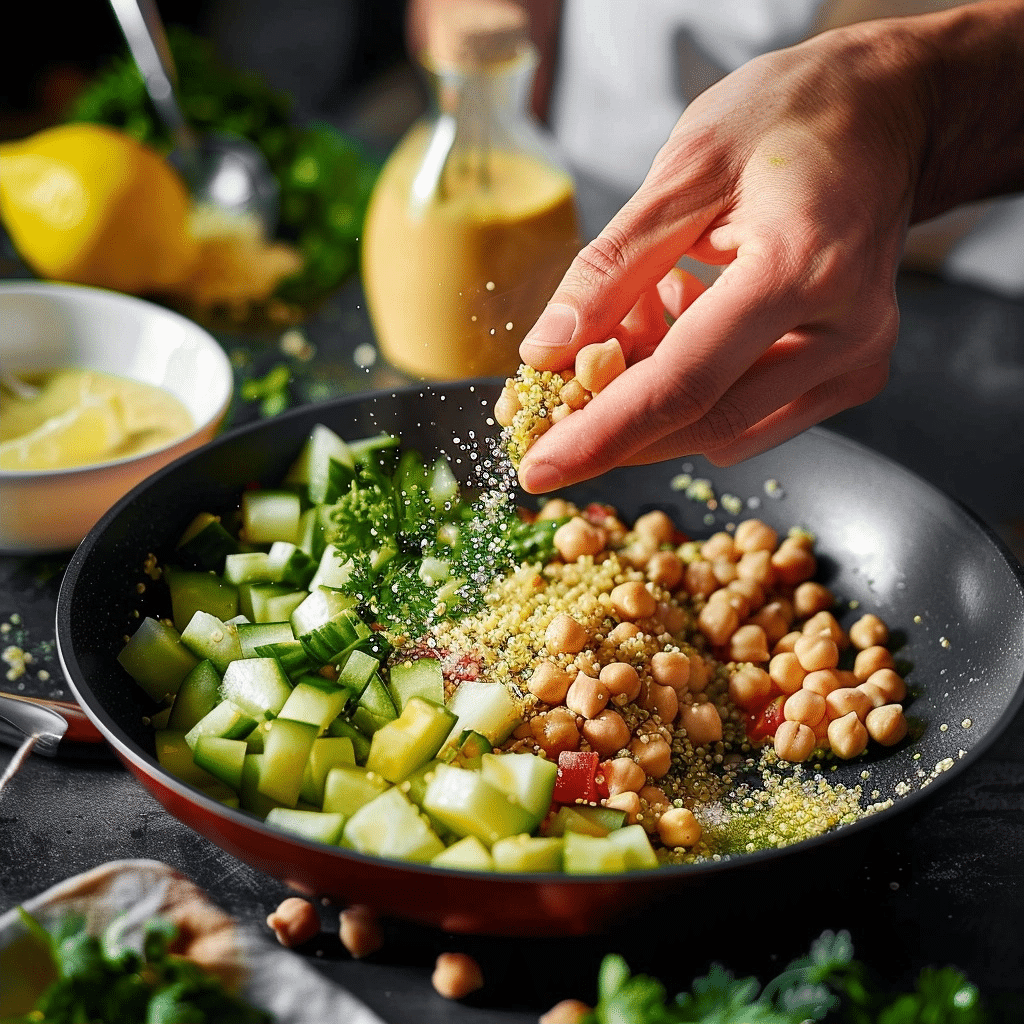 Lemon Herb Quinoa with Garbanzo Beans: Bright Summer Salad 2 image 1780691725987
