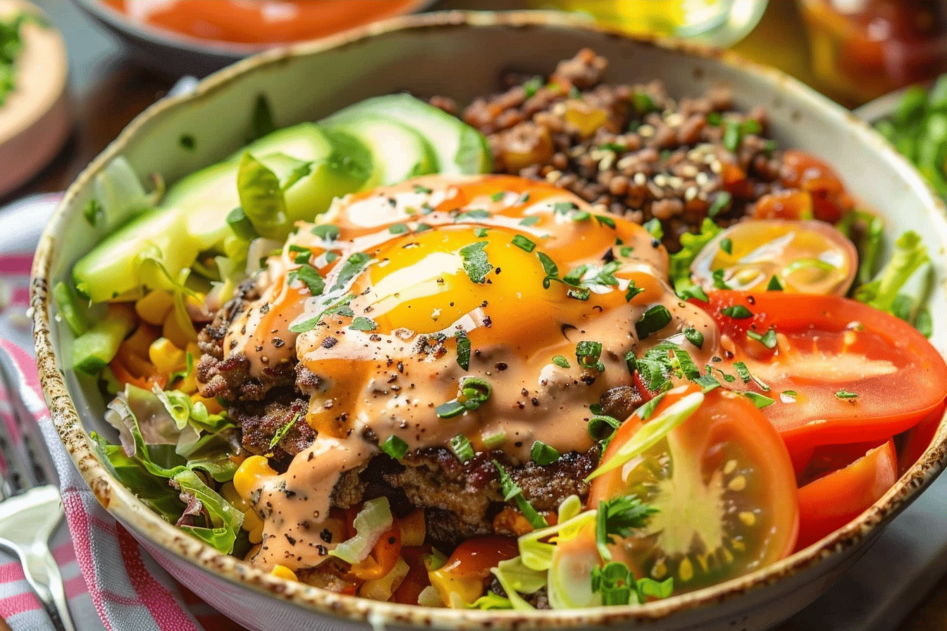 Low Carb Burger Bowls with Special Sauce for Weeknights 1 Low Carb Burger Bowls with Special Sauce for Weeknights