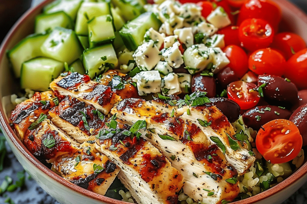 Healthy Greek Chicken Bowls (30 Minutes) | High Protein