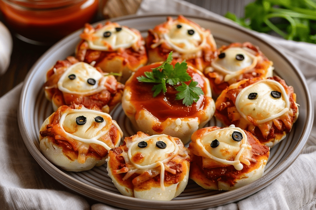 Easy Mini Mummy Pizza Bites: 25-Minute Halloween Appetizer