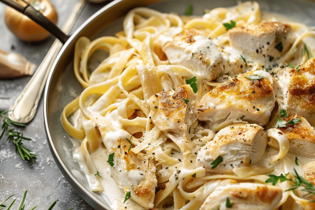 Chicken Fettuccine Alfredo (30-Minute Easy Family Dinner Recipe)