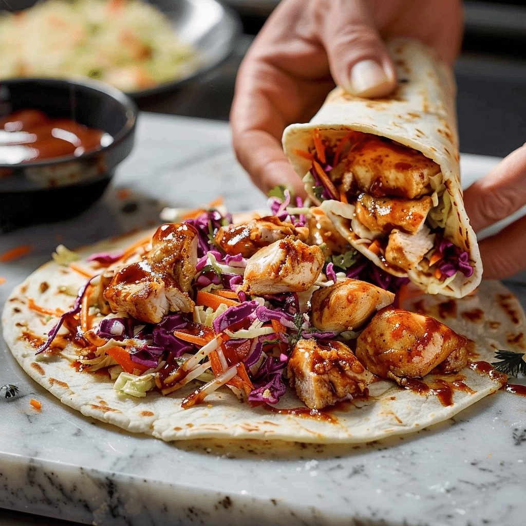 Smoky BBQ Chicken & Crunchy Coleslaw Wraps: A Flavorful Twist! 2 image 1782599931721