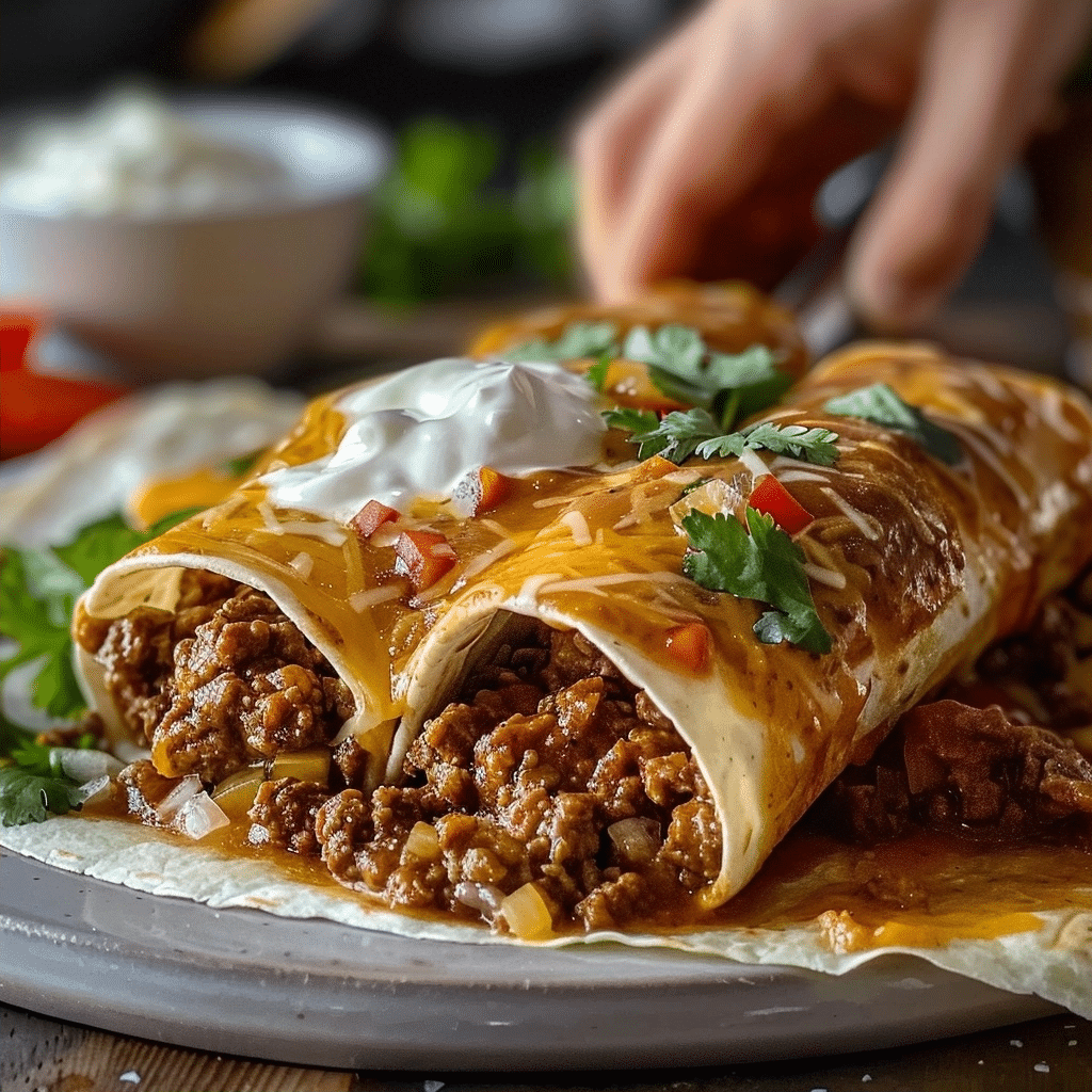 Savory Smothered Ground Beef Burritos with Creamy Chipotle Delight 2 image 1784046905109