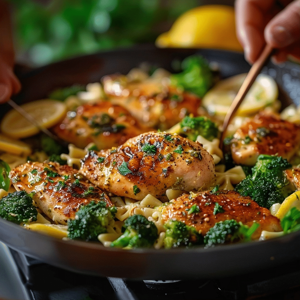 Cowboy Butter Lemon Bowtie Chicken with Broccoli 2 image 1784235044191
